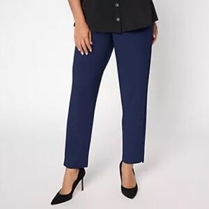 Susan Graver Petite Bi-Stretch Pull-On Slim Leg Ankle Pants Size XL